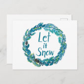 Let It Snow Postcard Postkarte (Vorne/Hinten)