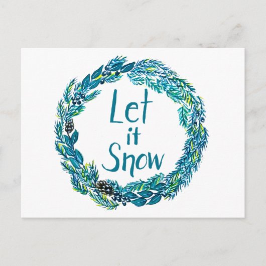 Let It Snow Postcard Postkarte (Vorderseite)