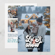 "Let it Snow" Retro Weihnachtsfoto Collage