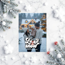 "Let it Snow" Retro Weihnachtsfoto Collage