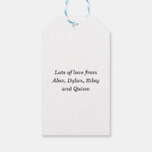 "Let it Snow" rot Geschenkanhänger (Rückseite)