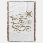 Let It Snow Sherpa Throw Blanket Decke (Vorderseite Vertikal)