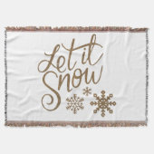 Let It Snow Sherpa Throw Blanket Decke (Vorderseite)