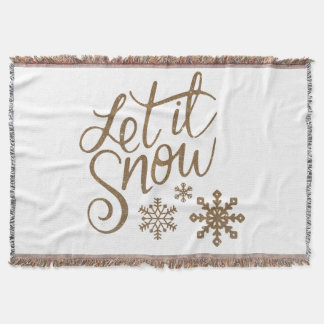 Let It Snow Sherpa Throw Blanket Decke