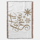 Let It Snow Sherpa Throw Blanket Decke (Vorderseite Vertikal)