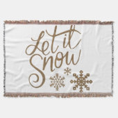 Let It Snow Sherpa Throw Blanket Decke (Vorderseite)