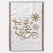 Let It Snow Sherpa Throw Blanket Decke (Vorderseite Vertikal)