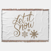 Let It Snow Sherpa Throw Blanket Decke (Vorderseite)
