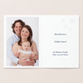 Let It Snow Silver Snowflake Christmas Folienkarte (Innenseite)