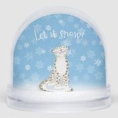 Let it snow! Snow leopard Christmas snow globe Schneekugeln (Vorderseite)