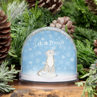 Let it snow! Snow leopard Christmas snow globe Schneekugeln