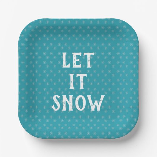 Let It Snow, Snowflake Pappteller (Vorderseite)