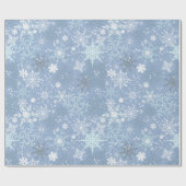 Let it Snow - Snowflakes on Cerulean Blue Geschenkpapier (Flach)