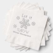 Let it Snow Snowflakes Winter Wonderland Servietten Mit Folie (Insitu (Gestapelt))