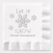 Let it Snow Snowflakes Winter Wonderland Servietten Mit Folie (Vorderseite)