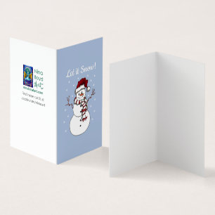 "Let it Snow" Snowman Grußkarte *Set von 25 Jahren