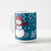 Let it snow snowman kaffeetasse (Vorderseite Links)