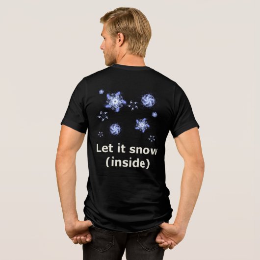 Let it snow Tri-Blend shirt (Rückseite voll)