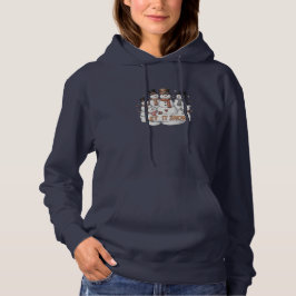 Let It Snow Typography Snowman Winter Hoodie