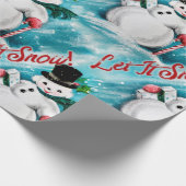 "Let it Snow" - Vintages Schneemannpapier Geschenkpapier (Ecke)