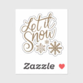 "Let it Snow" Weihnachts Gold Glitzer Benutzerdefi Aufkleber (Blatt)
