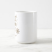 "Let it Snow" Weihnachts-Gold-Glitzer Kaffeetasse (Mittel)