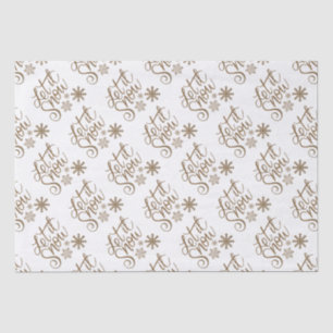 "Let it Snow" Weihnachts-Gold-Glitzer Seidenpapier