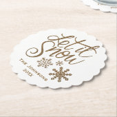 "Let it Snow" Weihnachts-Party Paper Untersetzer (angewinkelt)