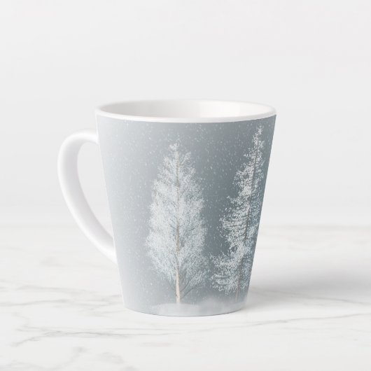 "Let it Snow" Weihnachts Winter Latte Tasse (Linke Ecke)
