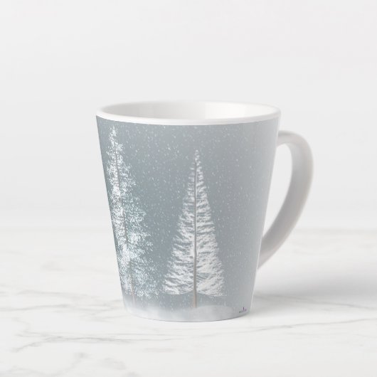 "Let it Snow" Weihnachts Winter Latte Tasse (Rechte Ecke)