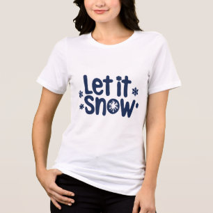 "Let it Snow" Weihnachtsdesign Tri-Blend Shirt