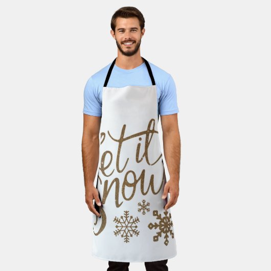 Let It Snow Winter / Holiday apron Schürze (Getragen)