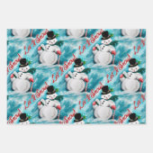 "Let it snow" wrapping Paper Flat Sheet Set 3 Geschenkpapier Set (Vorderseite 3)