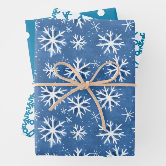 Let It Snow Wrapping Paper Sheets Geschenkpapier Set (Beispiel)