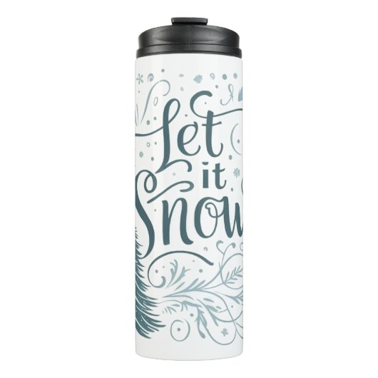 Let it snow Xmas Christmas tree  Thermosbecher (Vorderseite)