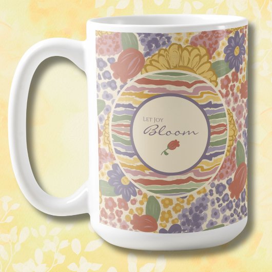 Let Joy Bloom – Floral Inspirational Coffee Mug Kaffeetasse