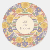 Let Joy Bloom – Floral Inspirational Sticker Sheet (Vorderseite)
