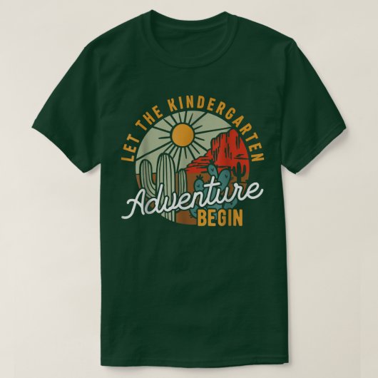 Let Kindergarten Adventure Begin Kinder Teache T-Shirt (Design vorne)