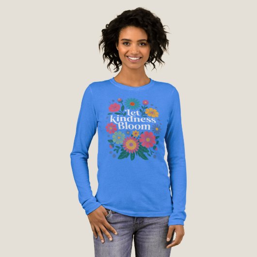 Let kindness bloom. Tri-Blend shirt (Volle Vorderseite)