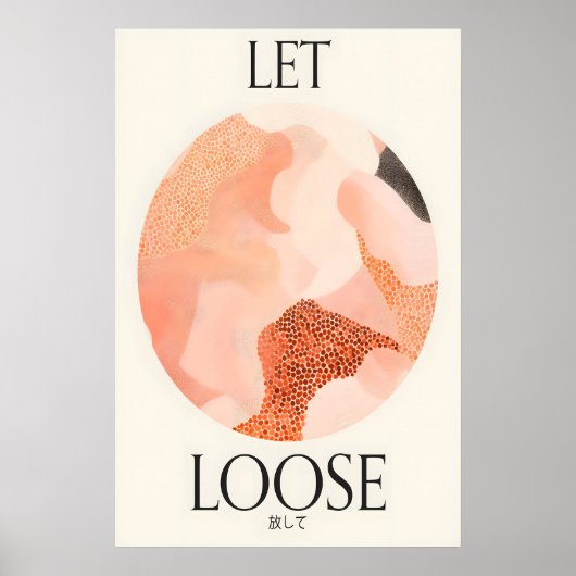 Let Loose Art Print Abstract Peach Gradients Poster (Vorne)