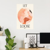 Let Loose Art Print Abstract Peach Gradients Poster (Heimbüro)