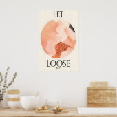 Let Loose Art Print Abstract Peach Gradients Poster (Küche)
