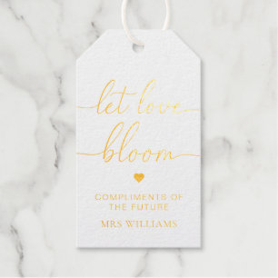 Let Love Bloom Blumenbar-Anhänger Gold Geschenkanhänger