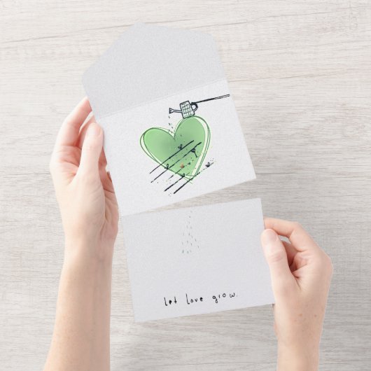 let love grow all in one einladung (Abreißen)