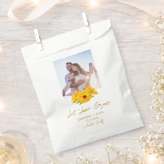 Let Love Grow l Calendula Seeds Photo Wedding  Geschenktütchen (Ausgeschnitten)
