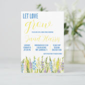 Let Love Grow, Pastel Gladiolus Bridal Dusche Einladung (Stehend Vorderseite)