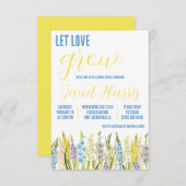 Let Love Grow, Pastel Gladiolus Bridal Dusche Einladung (Vorne/Hinten)