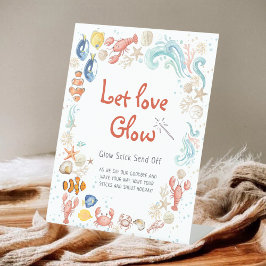 Let Love Grow Pedestal Sign Coastal Bridal Shower Sockelschild