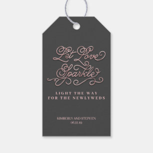 Let Love Sparkle Rose Gold Wedding Geschenkanhänger