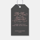 Let Love Sparkle Rose Gold Wedding Geschenkanhänger (Rückseite)